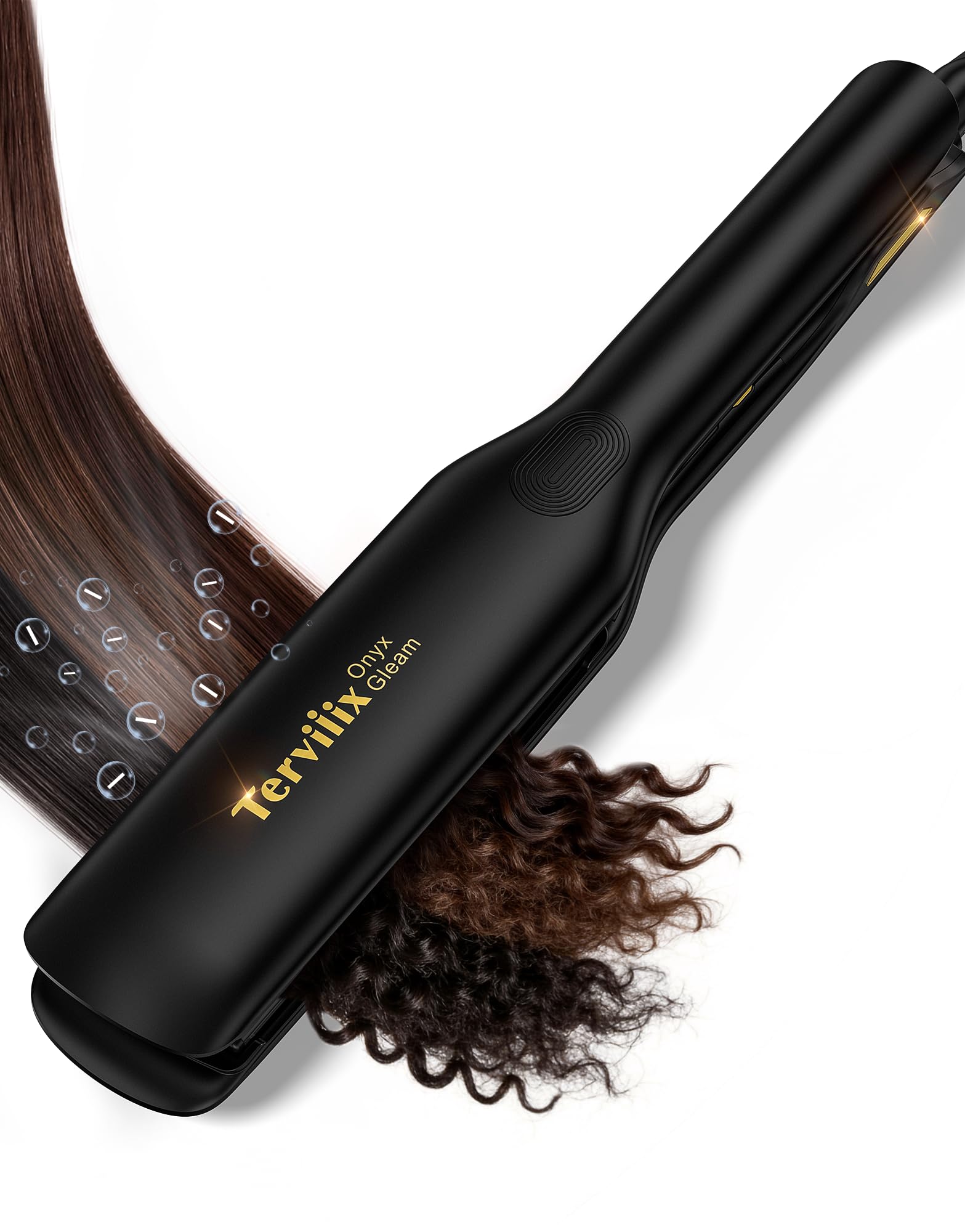 Terviiix Flat Iron Hair Straightener, Cover More Hair in One Pass, 1.75 in