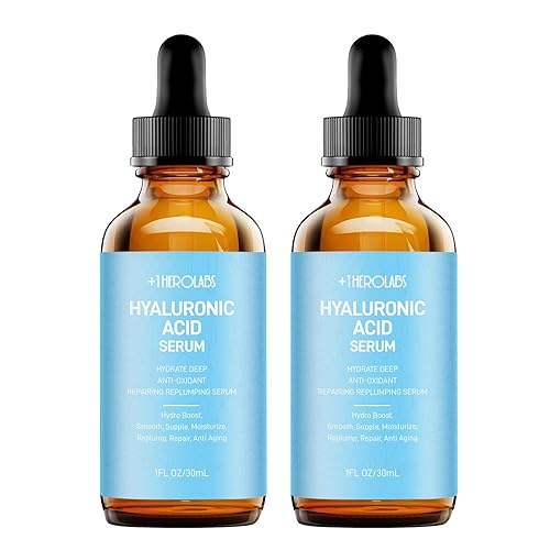 +1HEROLABS Suero de ácido hialurónico para rostro antienvejecimiento, líneas finas, manchas oscuras y piel seca, suero facial hidratante, el mejor