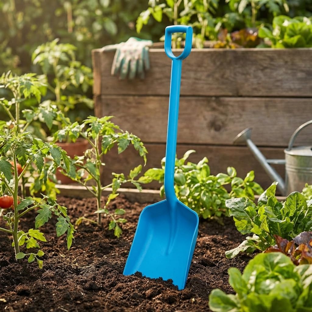 Suinga Pala de Jardin con Mango de Plastico Ergonomico, 93x24 cm - Pala para Jardin – Herramienta para Jardineria