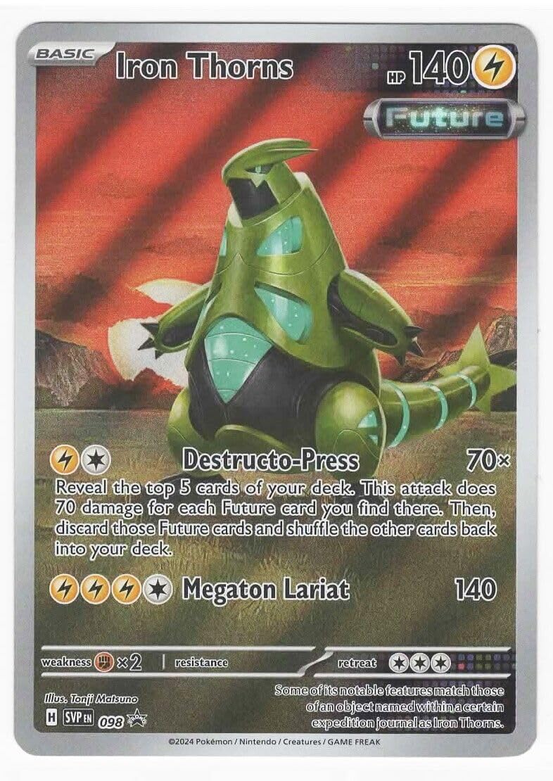 Amazon.com: Pokemon – Iron Thorns 098 - Temporal Forces SVP Black