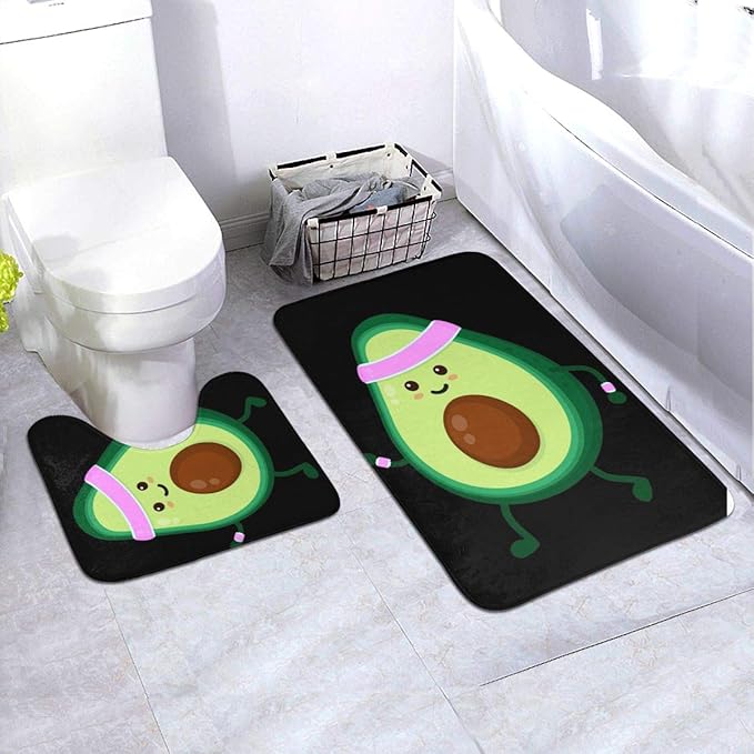 Yunshm Cute Avocados Bathroom Antiskid Pad Mats AntiSkid Bath NonSlip Floor Mat for Indoor
