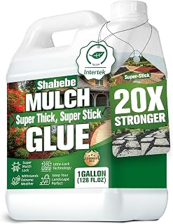 Mulch Glue 128oz - Super Stick Rock Glue for Landscaping Gravel Binder for Pea Gravel, Long-Lasting & Non-Toxic, Covers 2X More Area Pebble Gravel Hold for Paths, Patios & Garden Borders