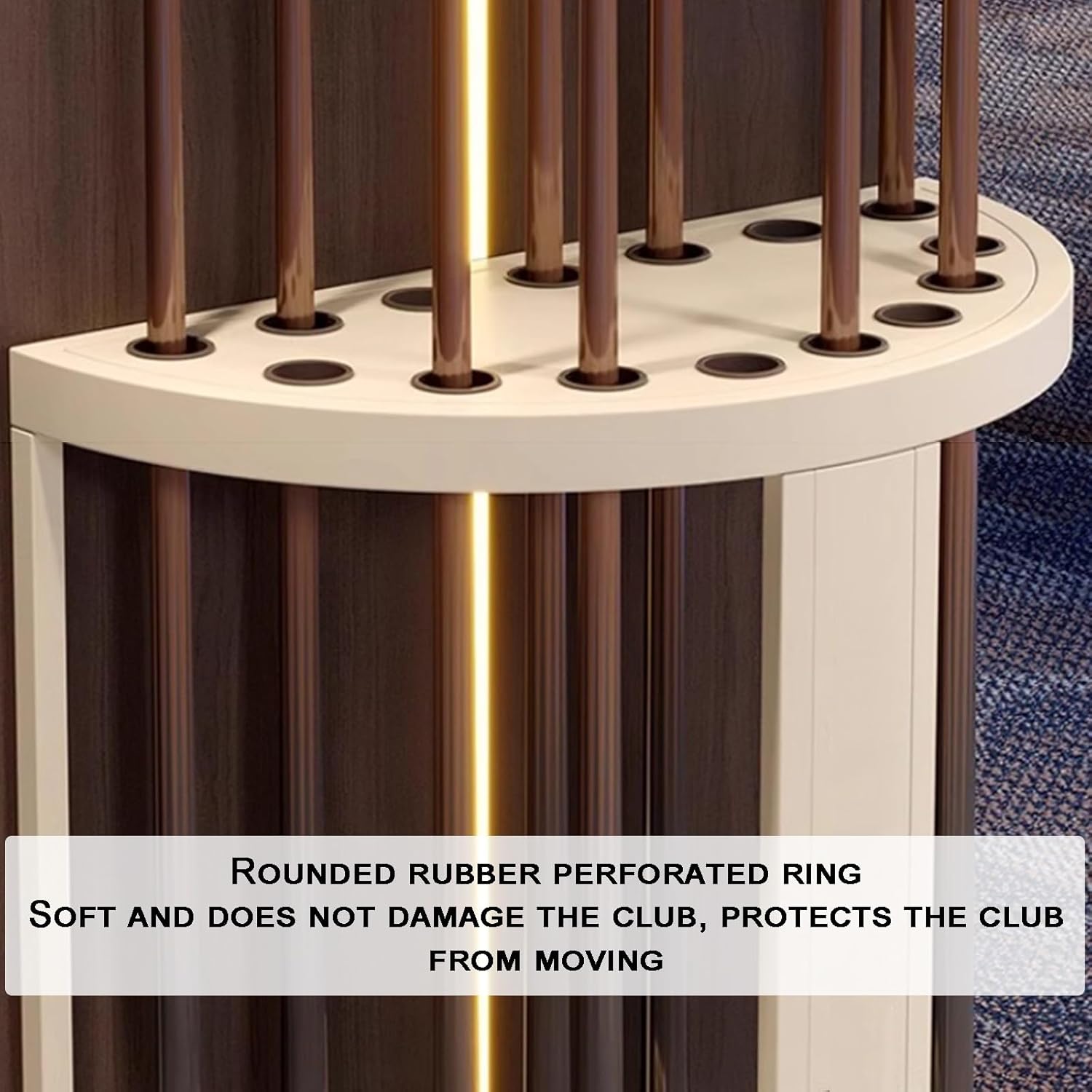 Billiard Cue Rack - Metal Floor Stand for Space-Saving Storage in Bars, Clubs, Offices, Gyms