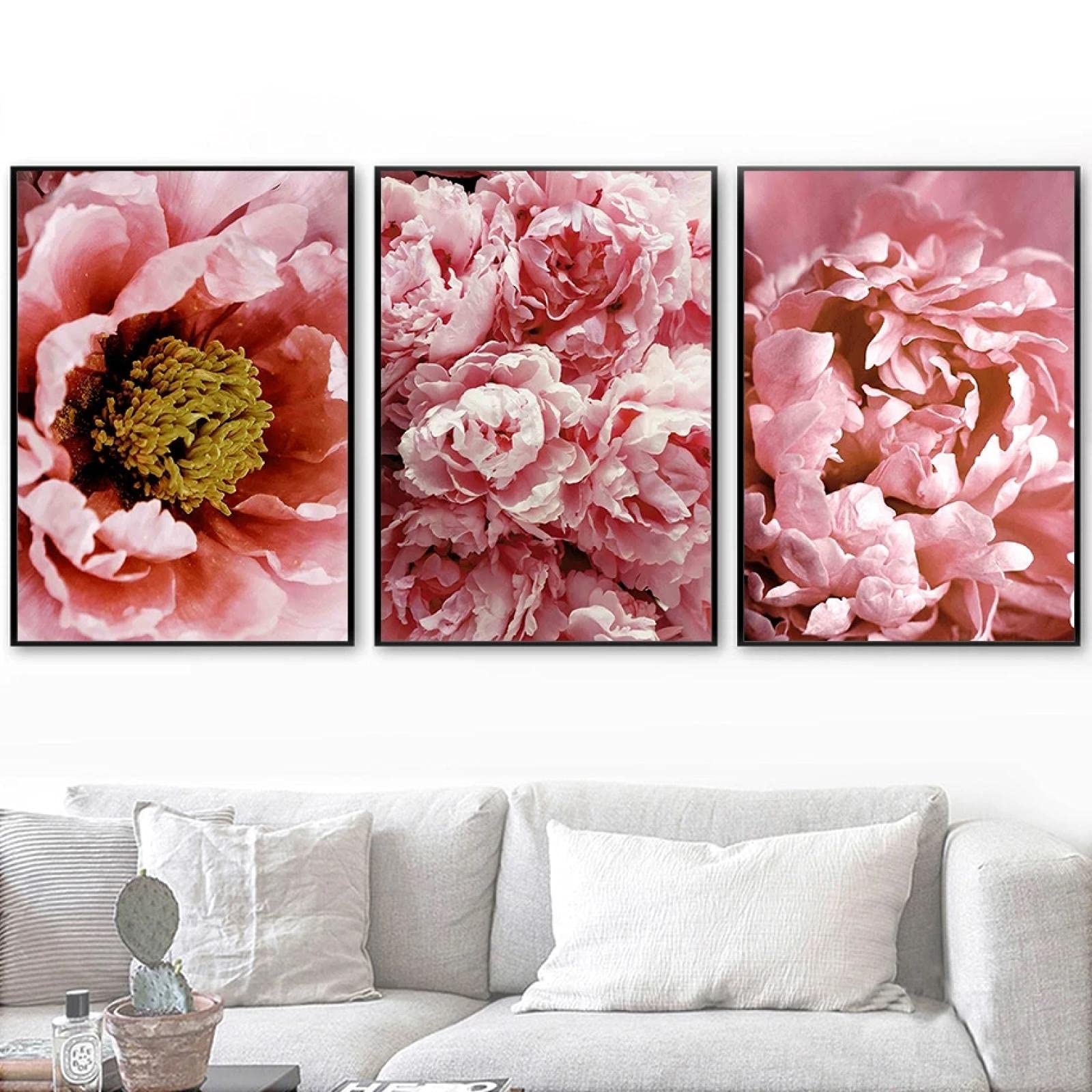 Affiches et impressions nordiques de pivoine pour créer une ambiance zen dans votre salon - 8