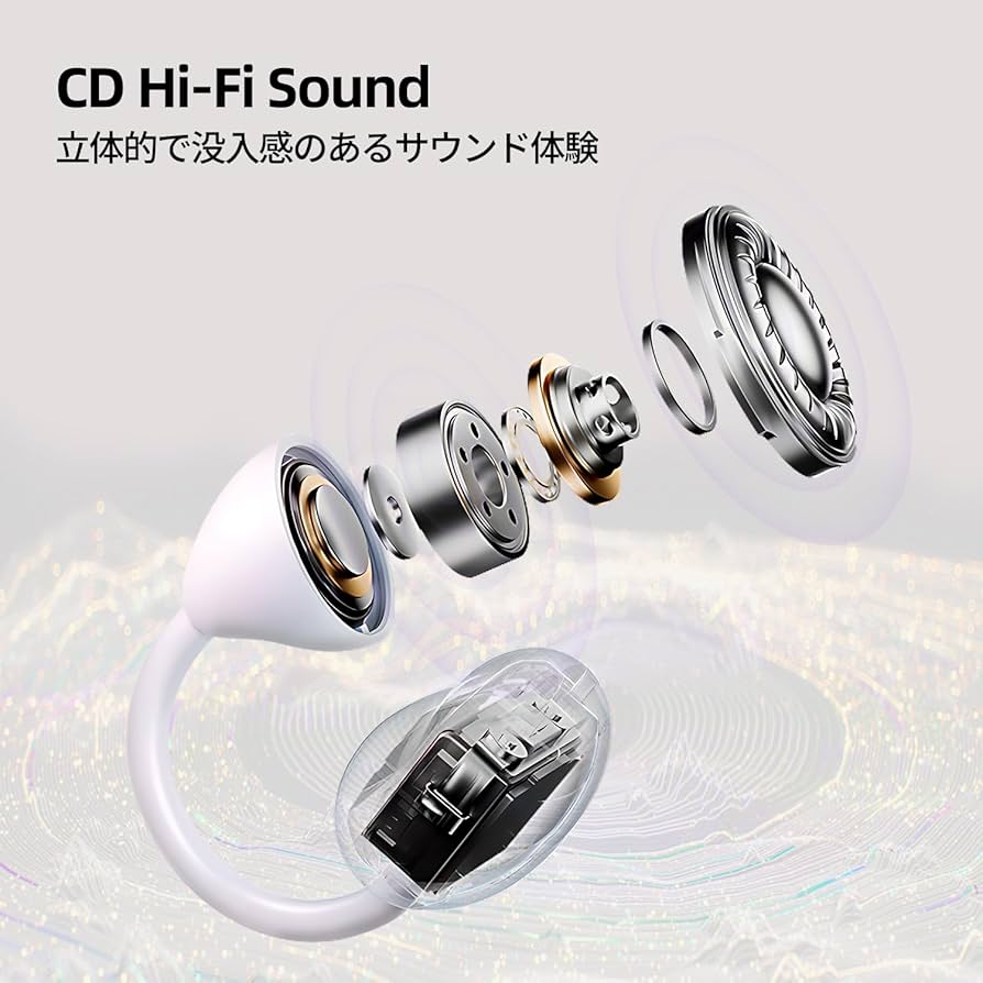 MUZEN Trickle クリップオンイヤフォン シルバー MUZEN Trickle Clip-On Earbuds | Muzen Audio