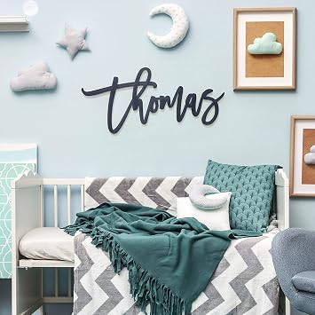Ter Personalized Name Signs for Kids Room Space Theme - Custom Baby Name Sign Bedroom Door-Naming Ceremony Name Reveal Board. - Wall Art for Girl or Boy Room (40 cm Width)