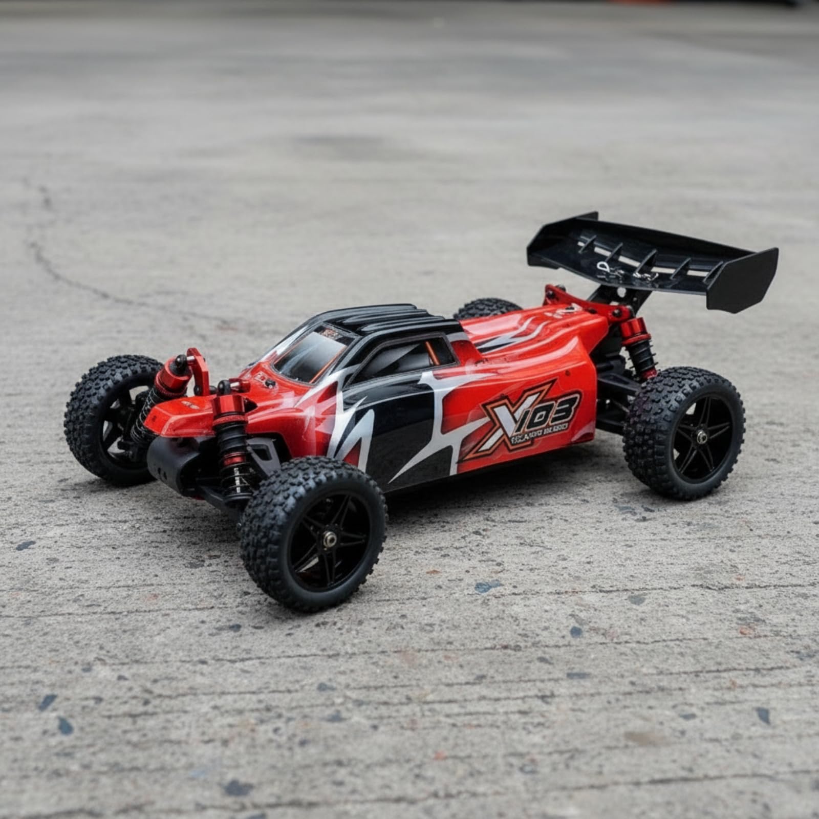 Baoblaze Children Vehicle Coche RC Chasis 4x4 Vehículo Todoterreno Automóvil con Estructura Resistente Diferenciales Amortiguadores