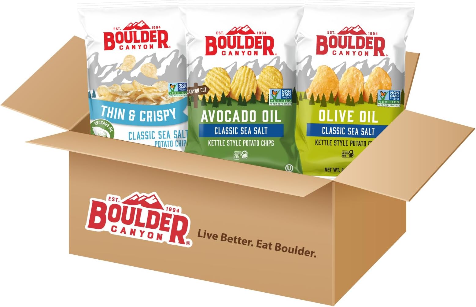 - Boulder Canyon Custom Potato Chip 3 Bag Bundle