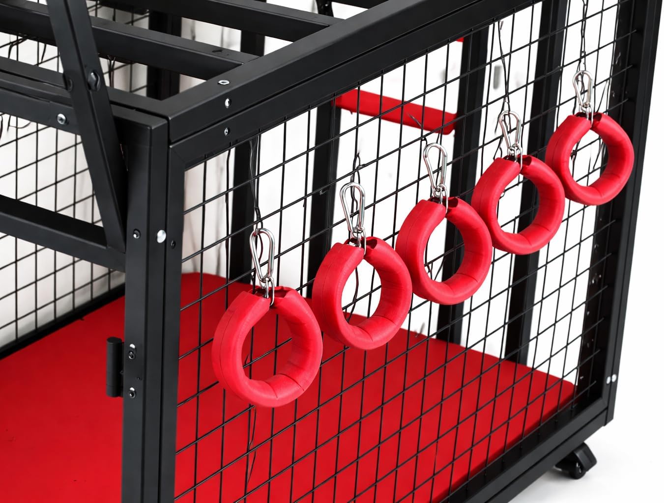 BDSM Sex Cage | Luxury Bondage Furniture on Wheels with Velvet Base | Easy Assembly BDSM Furniture with Lock