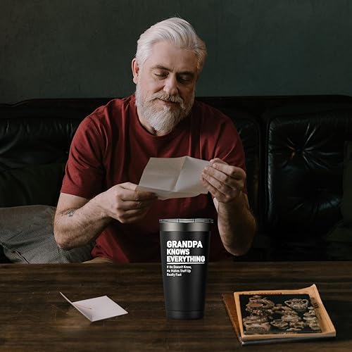 Miniatura 8 de Grifarny Regalos para abuelos  Regalo del día del padre para abuelos  Regalos de cumpleaños para abuelos de nieta  Vaso de 20 onzas para el abuelo