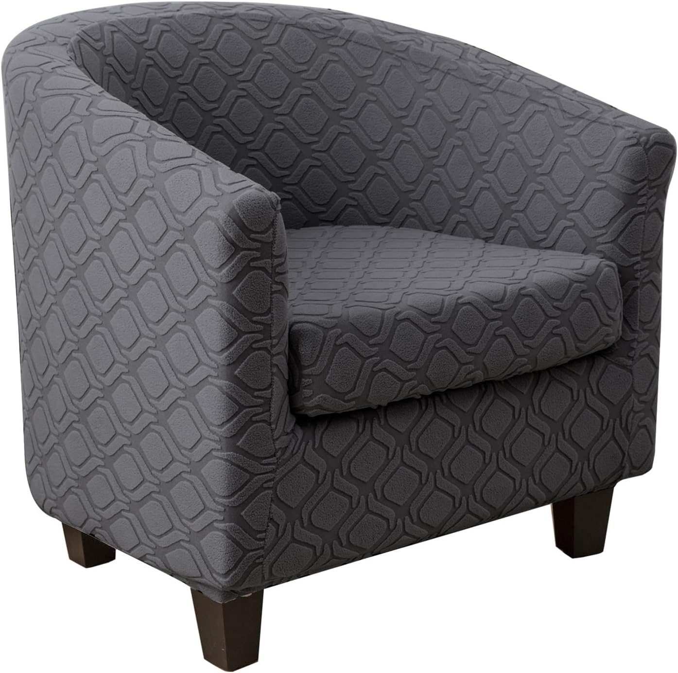 Khaki,2 Piece, Soft Club Chair Slipcover 2 Piece Stretch Barrel Chair Slipcover Tub Chair Slipcover Removable Sofa Cover Armchair Slipcover Furniture Protector for Living Room