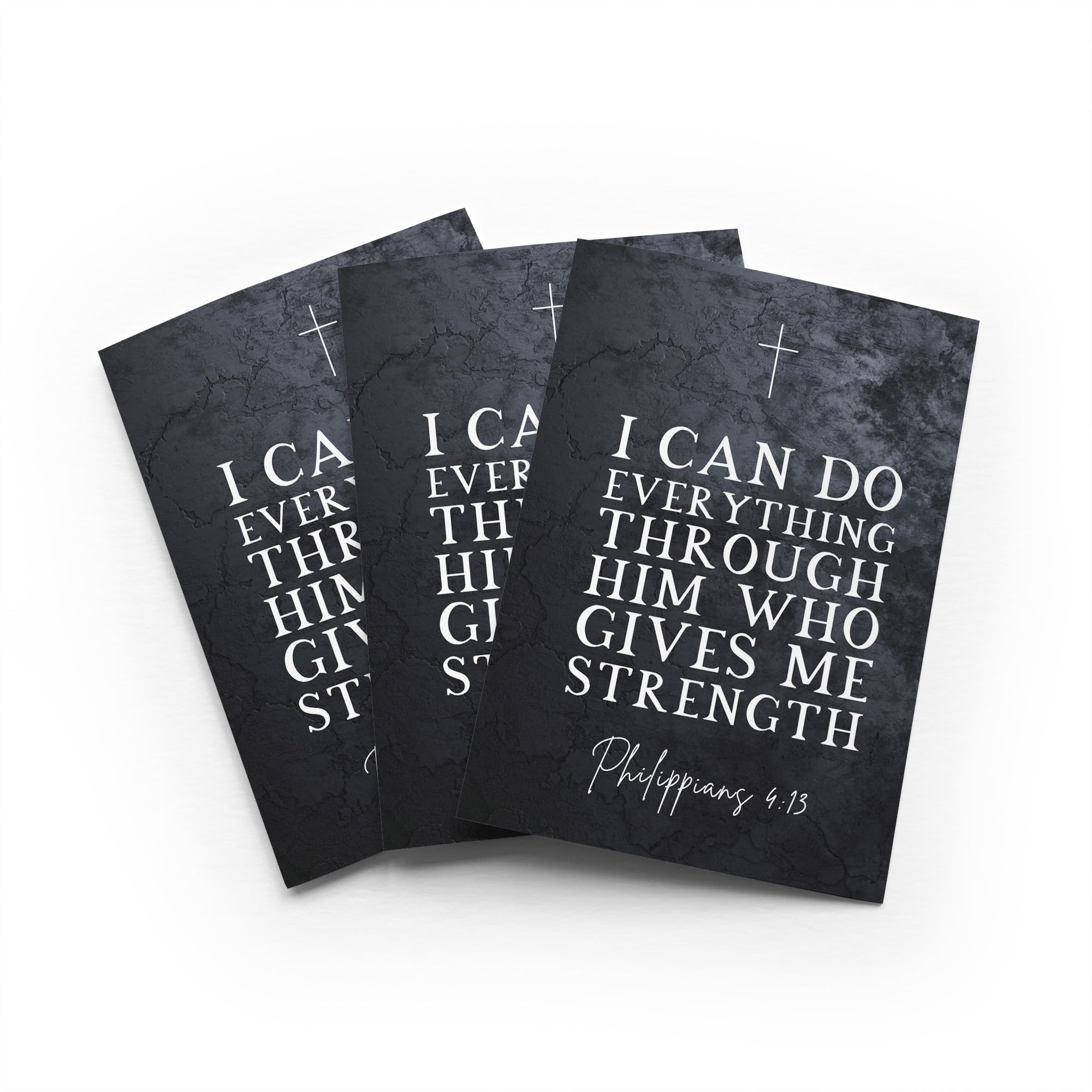 Philippians 4:13 Bible Verse Greeting Card Christian Scripture Any Occasion Set of 3 Blank Inside 5x7 Inch 13x18 cm