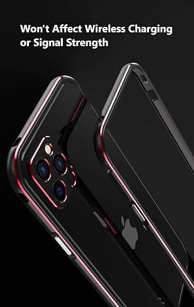Luxurious Metal Bumper for iPhone12Pro, Ultra Thin Aluminum Metal Frame case with Soft Lining Provides Anti Falling and Shockproof Protection (iPhone12/12Pro 6.1, Blue)