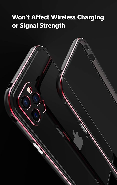Luxurious Metal Bumper for iPhone12Pro, Ultra Thin Aluminum Metal Frame case with Soft Lining Provides Anti Falling and Shockproof Protection (iPhone12/12Pro 6.1, Blue)