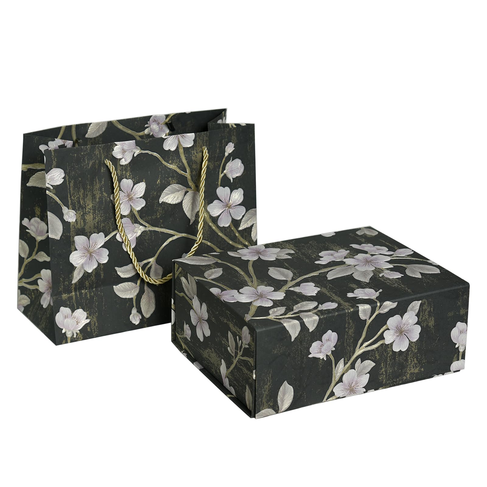SHUN ZHI YU Luxurious Gift Box 9.8"x7.9"x4" Magnetic Closure Rectangle Collapsible Box for Christmas,Valentine's Day and Anniversaries