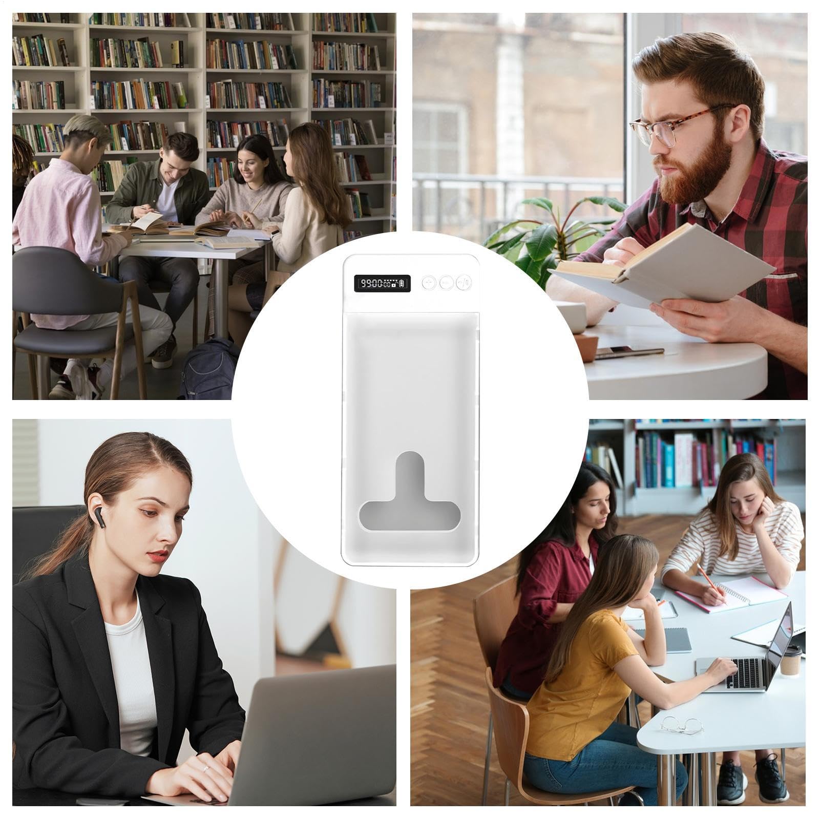 Phone Lock Box, Self-Control Case with Timer, Timed Cell Phone Jail Locker for Students, Kids, Adults, Family, Home, Office, Gym, Travel
