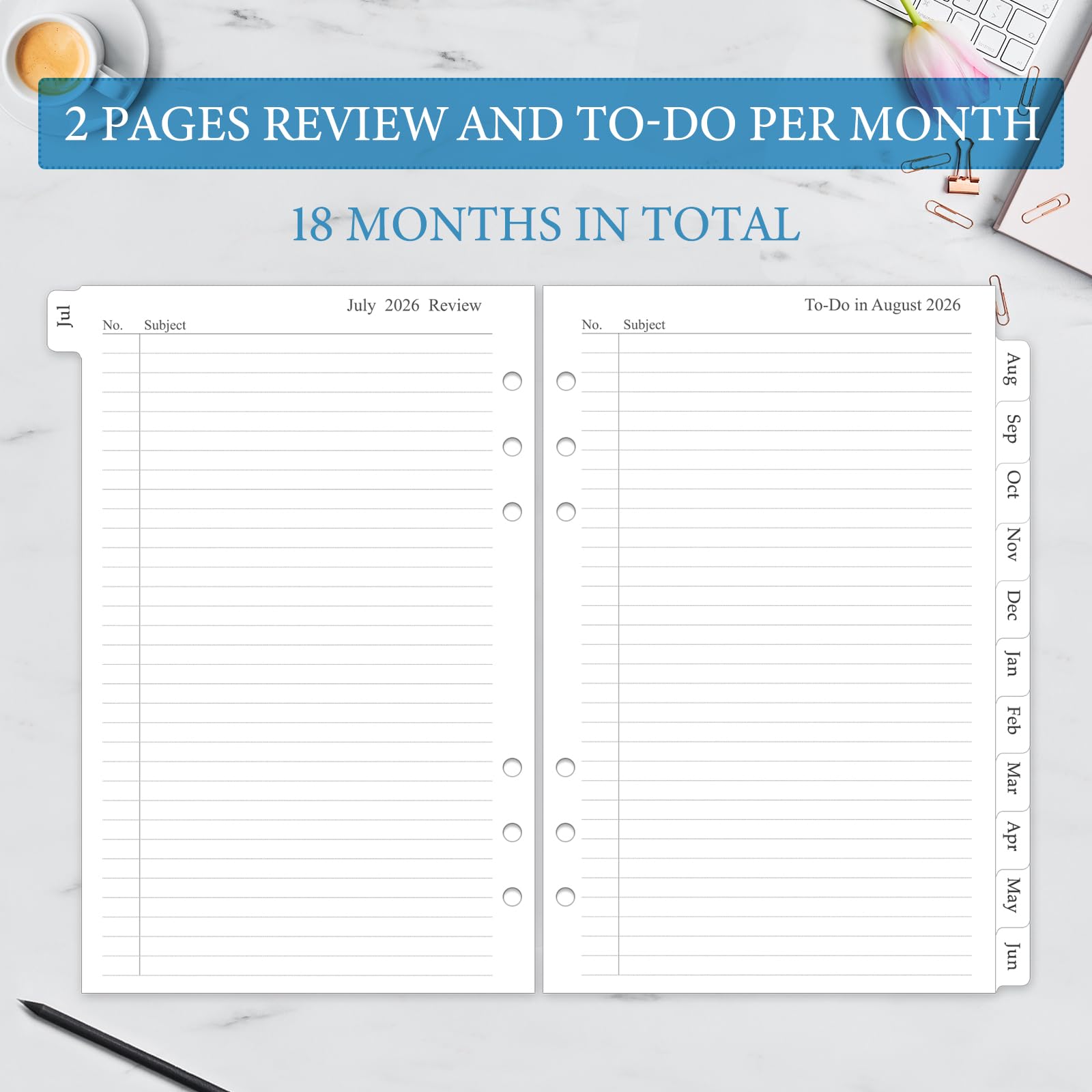 Snapklik.com : Homlive 2024 Monthly Planner Refill, A5 Planner Inserts ...