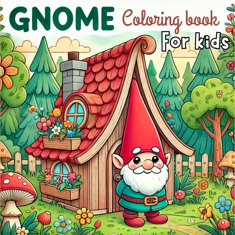 Gnome Coloring book for Kids: Easy Gnome Illustrations for Creative Kids 25 Adorable Gnome Designs to Spark Creativity and Fun