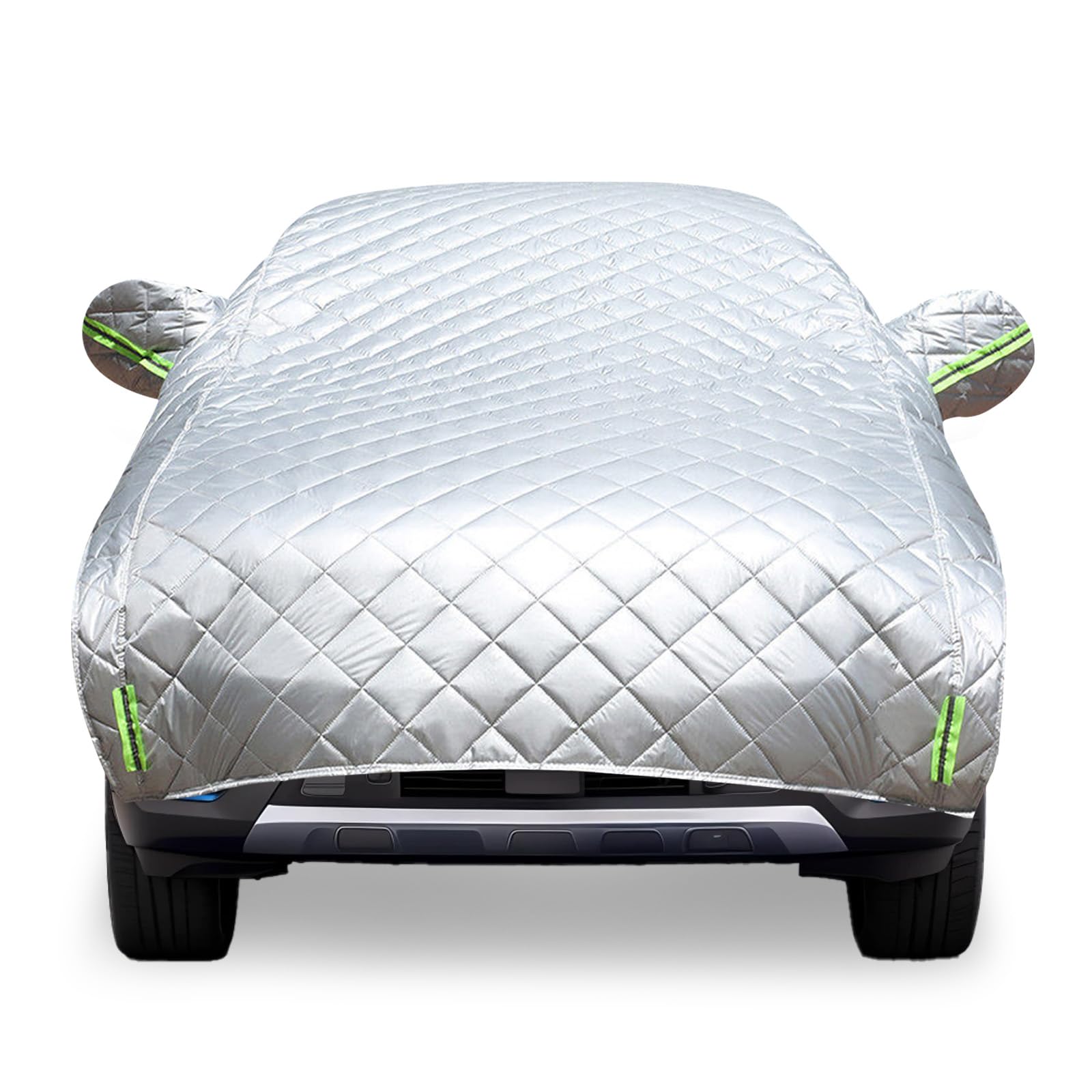 Autoabdeckung, 520x240cm Halbgaragenabdeckung Hagelschutz Auto Hageldecke für Autos Frontscheibenabdeckung Winter Wasserdicht Einfrieren verhindern Staubdicht Schneeschutz für SUV und Geländewagen