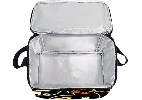 Miniatura 4 de Lonchera con aislamiento de hueso de perro, bolsa de almuerzo reutilizable, bolsa de viaje al aire libre, bolsa de picnic con correa para el hombro