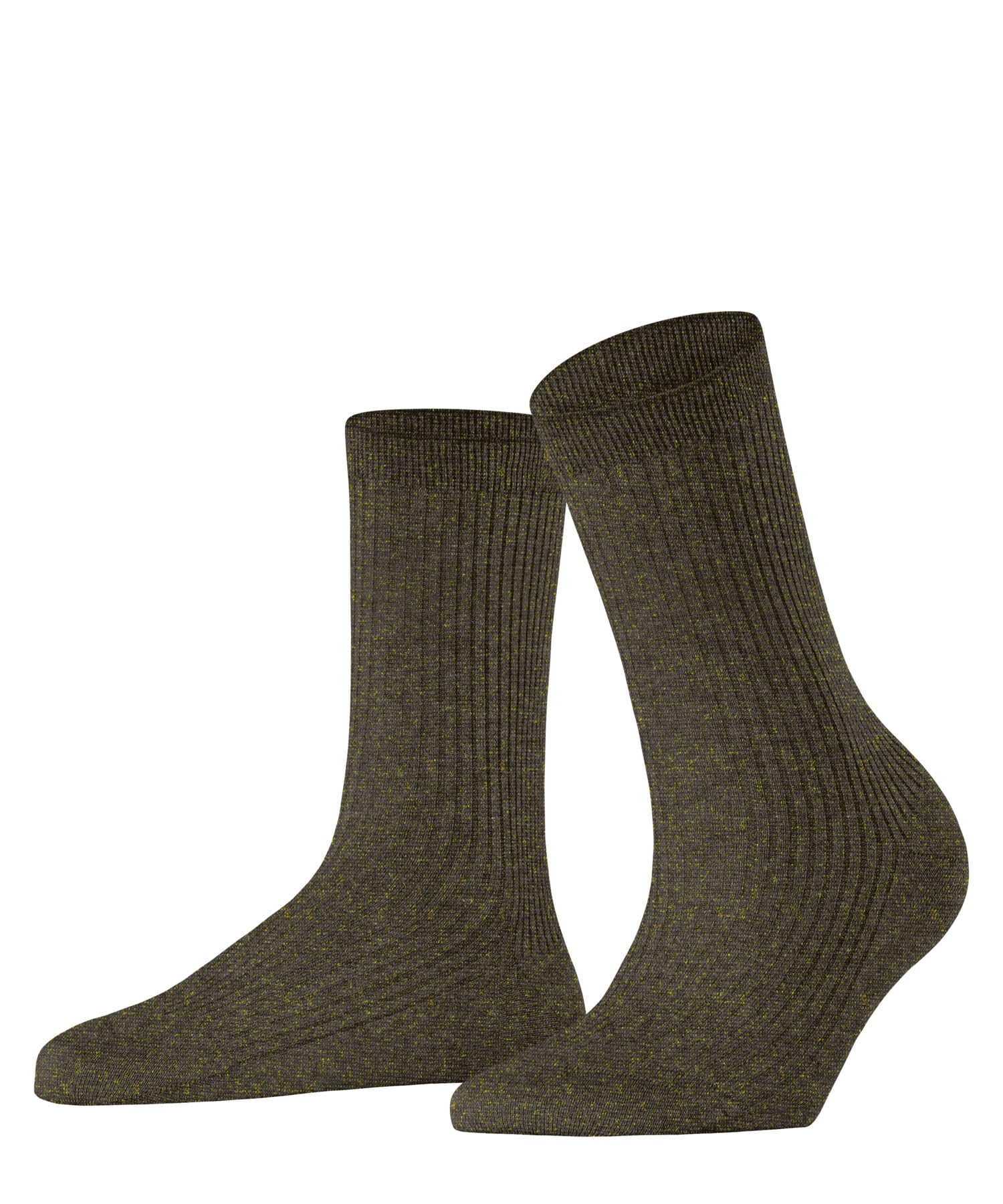 Falke Women's Brown Terra 5061 Shiny W So Viscose Plain 1 Pair Socks, 5.5-8