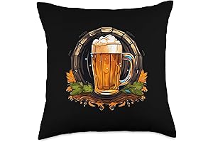 Funny Keg of Beer Cool Keg Hops and Draught Beer Costume Lovers Throw Pillow