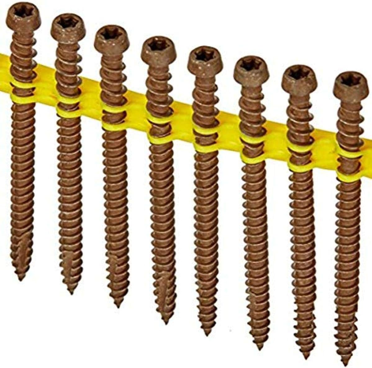 Simpson Strong-Tie QuikDrive DCU234STN01 - #10 x 2-3/4" Collated DCU Composite Deck Carbon Screw, Steel Screws for Fastening in Decking Applications, Tan 01 (Carton of 1000)