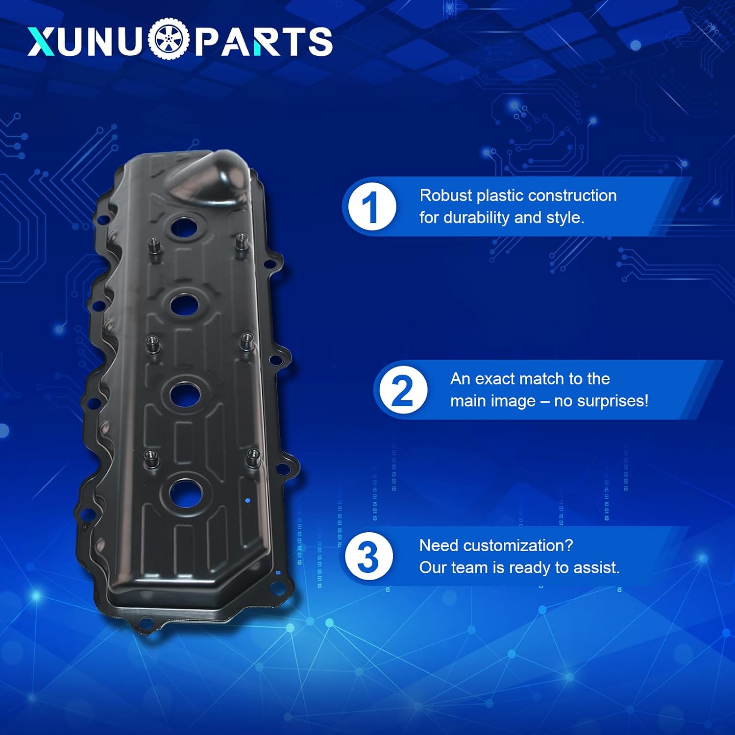 6.0L Powerstroke Valve Cover Compatible with 2004-2005 Ford Excursion F-250 F-350 F-450 F-550 Replace# 4C3Z6582BA 4C3Z-6582-BA 264-997