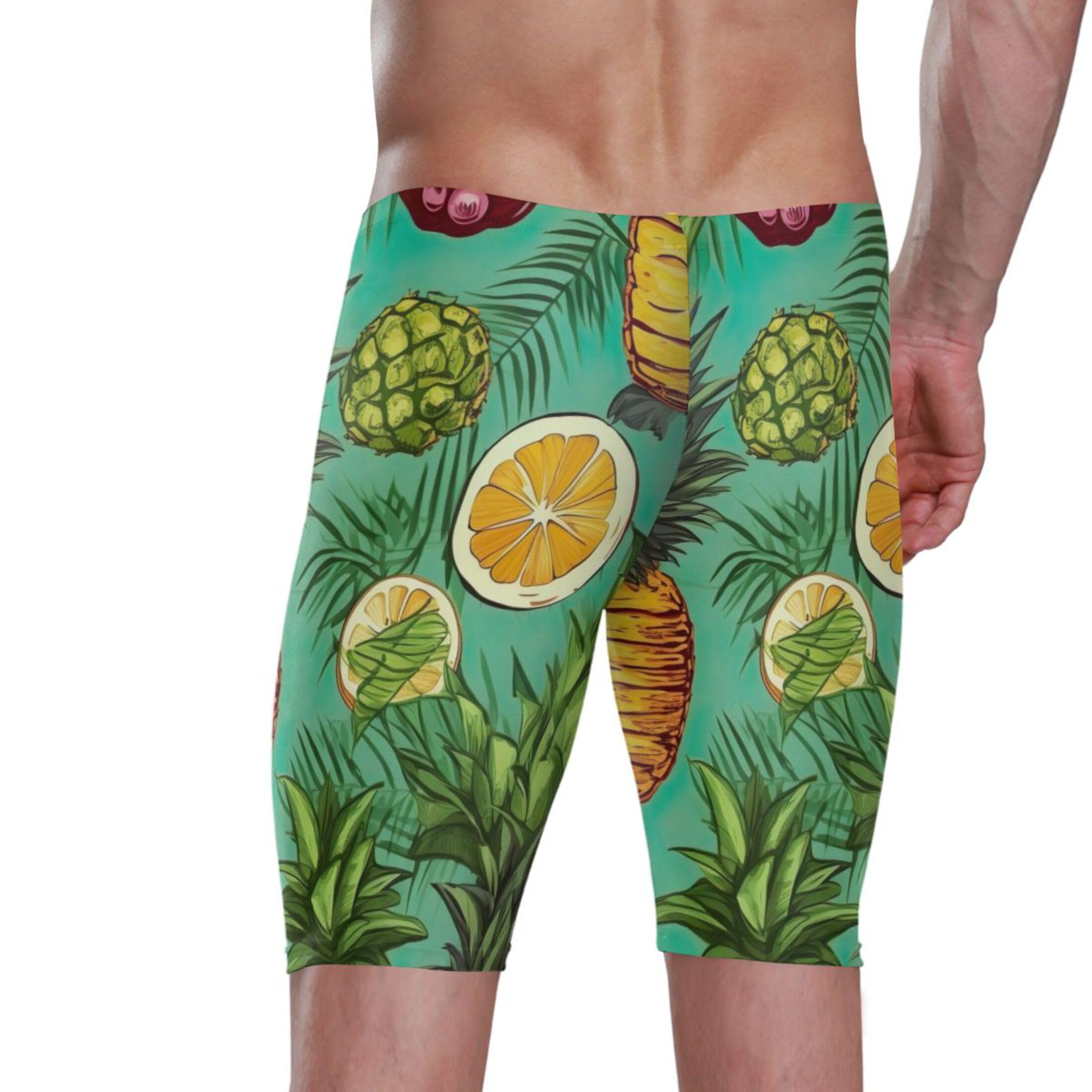 Pineapple Fruit Men's Swim Jammers Racing & Training Swimsuit Fast, Flexible,Comfortable XXXL B0400956