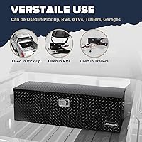 Vista 5 de ARKSEN Caja de herramientas de aluminio resistente e impermeable de 49 x 15 x 15 pulgadas, caja de herramientas de aluminio resistente al agua