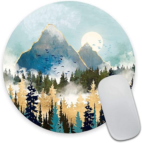 Miniatura 9 de Armanza Alfombrilla de mouse, bonita alfombrilla de mouse con diseño, alfombrilla de mouse con hojas de hierba redonda, pequeña alfombrilla de mouse