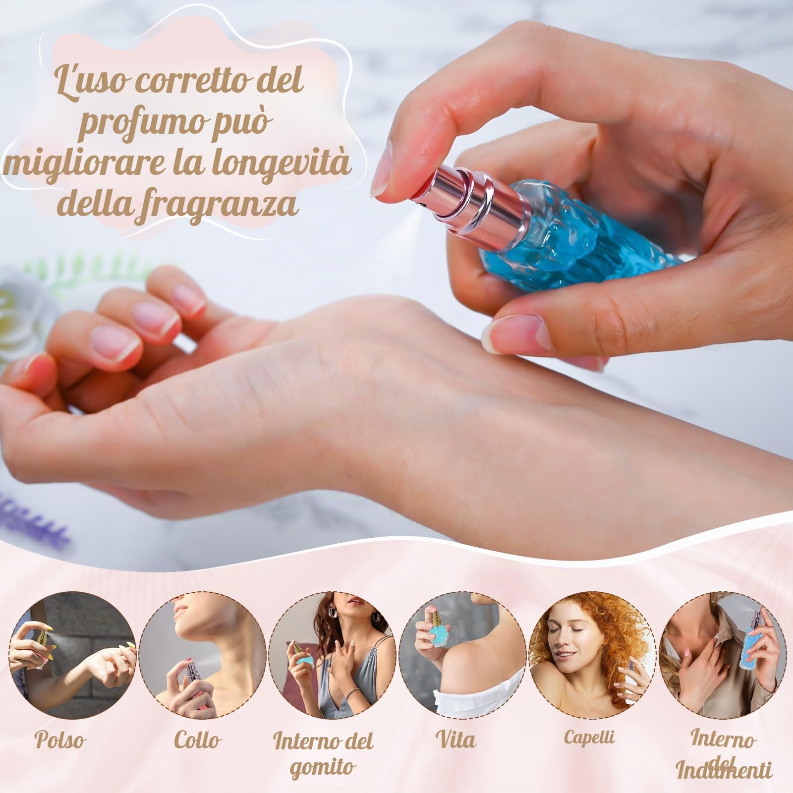 JUYRLE Set per Creare Profumi Fai da Te, Kit per la Fabbricazione di Oli Profumati, Set Fai da Te Creativo per Adulti DIY con Olio Essenziale, Mini Set di Profumi con Piccola Flacone Spray, Come