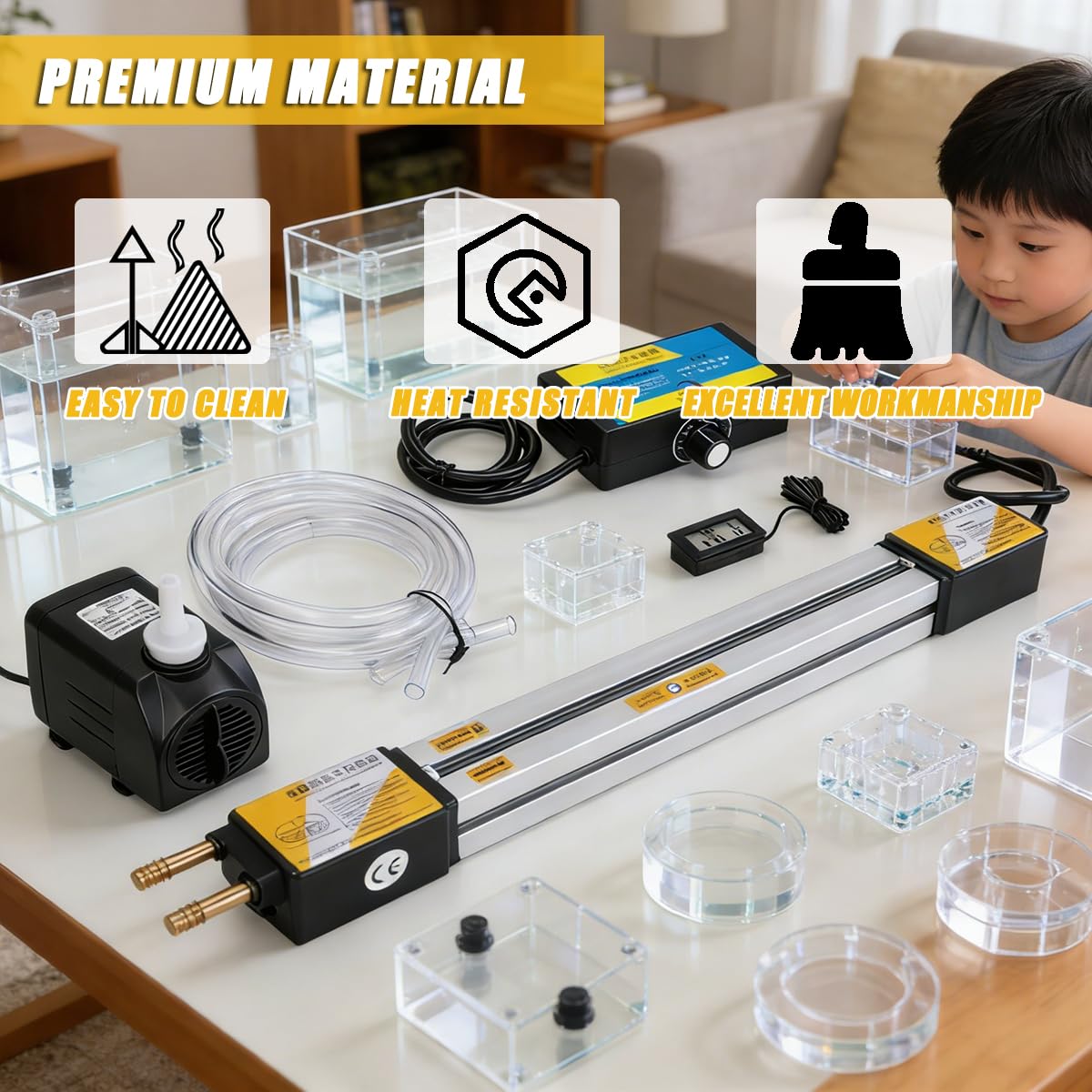 Dobladora acrílica para plástico, herramienta manual de calentamiento en caliente con temperatura ajustable y circulación de agua para hacer carteles, compatible con PVC y plexiglás