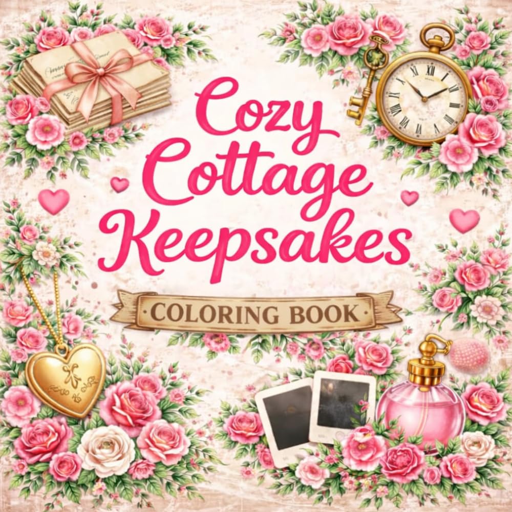 Cozy Cottage Keepsakes Coloring Book: 51 Beautiful Vintage Treasures, Floral Designs & Heartwarming Moments to Color and Relax | Cozy Cottagecore ... (Things I Want to Say Coloring Book Series)