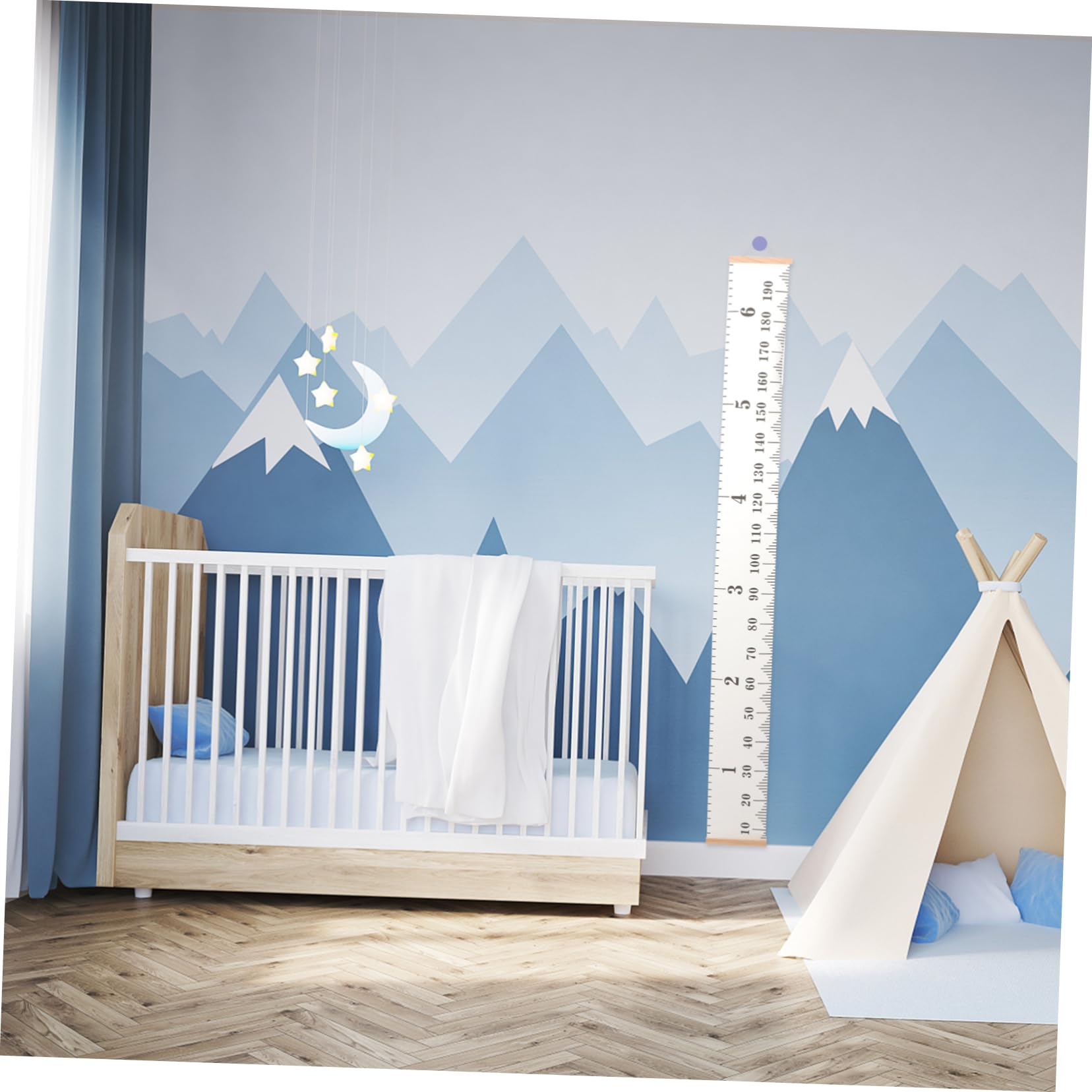 VICASKY Kids Growth Chart Child Height Measuring Ruler Decor Canvas Wall Art for Kids Room Decor