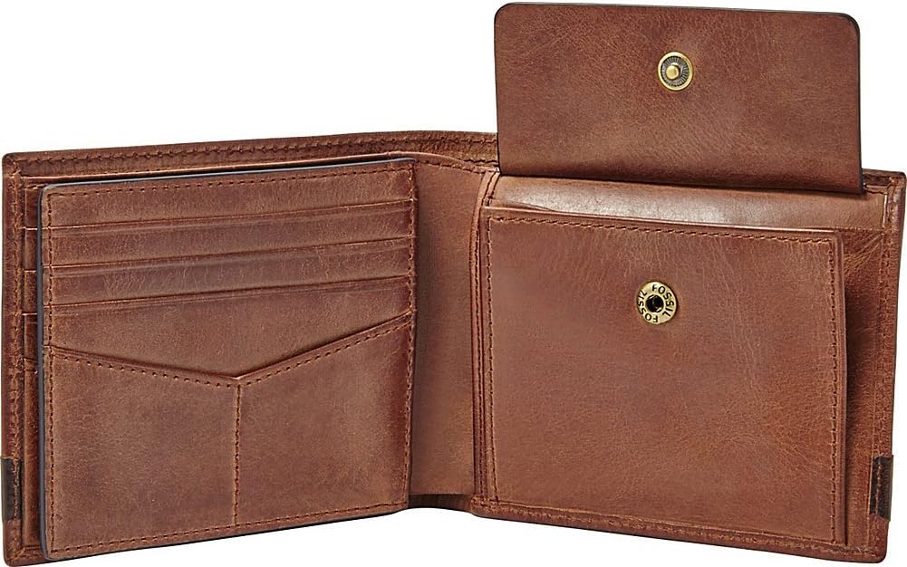 Fossil Men's Leather Bifold with Coin Pocket Wallet - Image 3