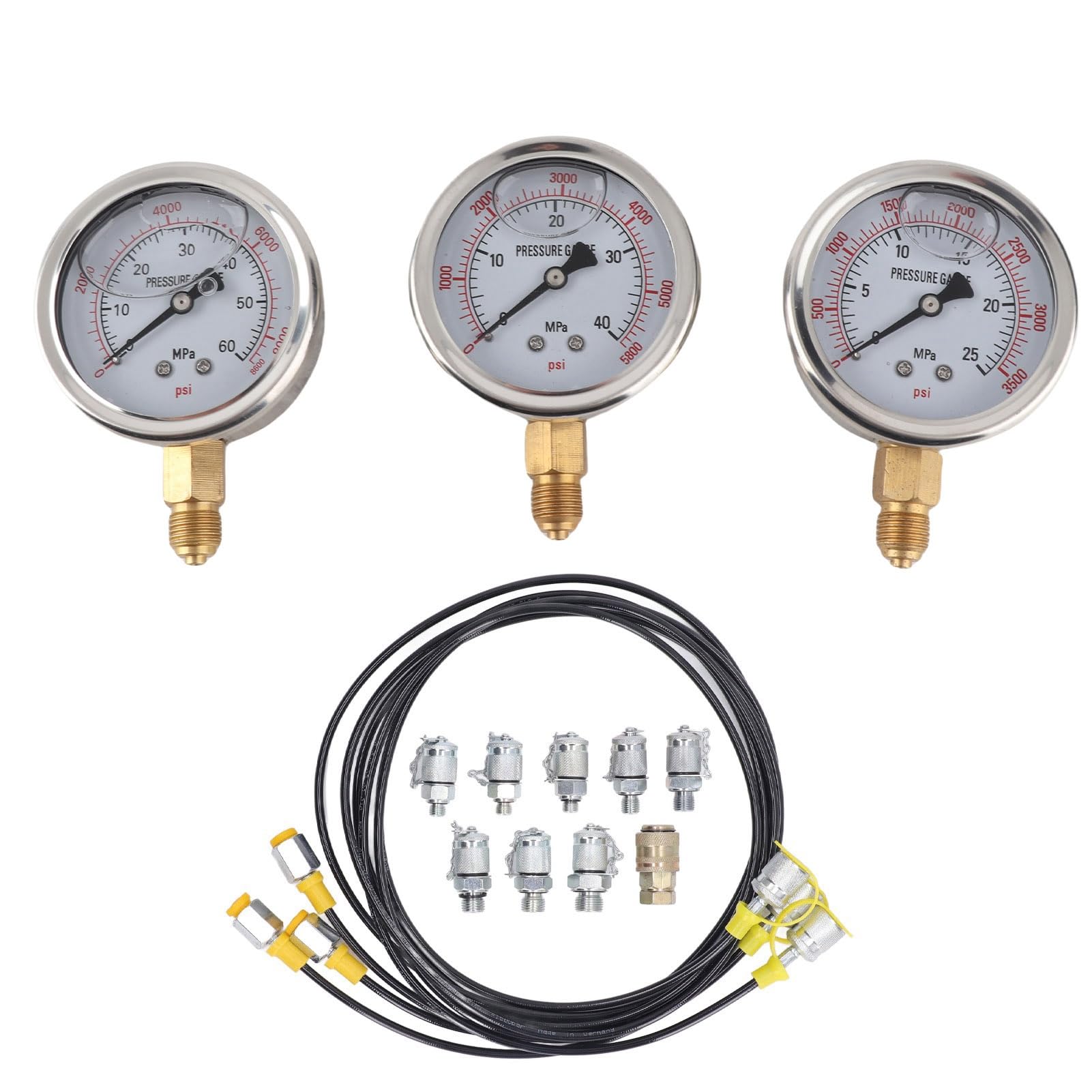 Zestaw do Testowania Ciśnienia Hydraulicznego Trwały Przenośny Tester Hydrauliczny 25 40 60 MPa dla Pracowników Budowlanych