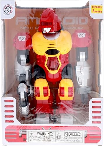 Miniatura 9 de Robot caminante rojo transformando luces y sonidos de juguete para niños de 3 años en adelante