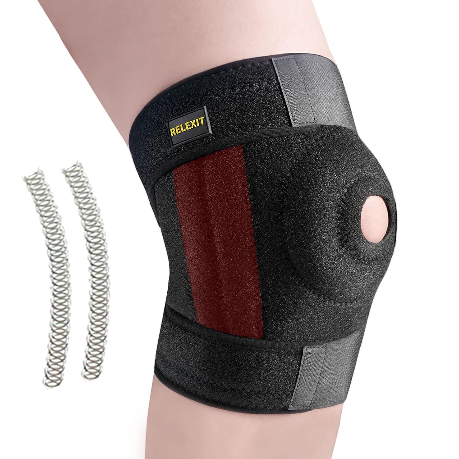 Knee Brace with Side Stabilizers & Patella Gel Pads for Knee Pain