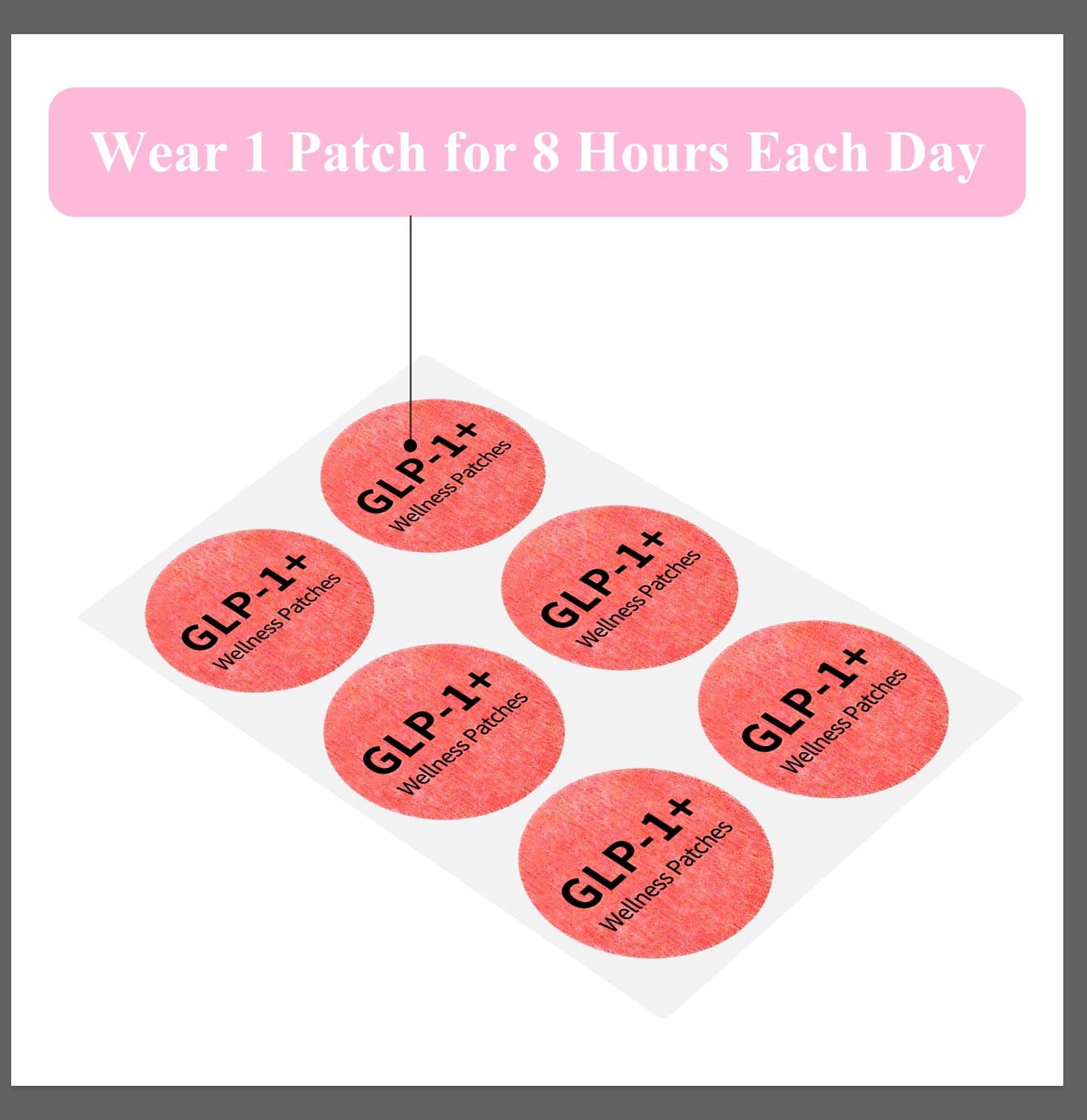 GLP-1 Patch - Natural Ingredients,8-Hour Long-Lasting Formula Support,Suitable for Men and Women's Body Care Patches,Can be Applied to Various Parts of The Body (60PCS)