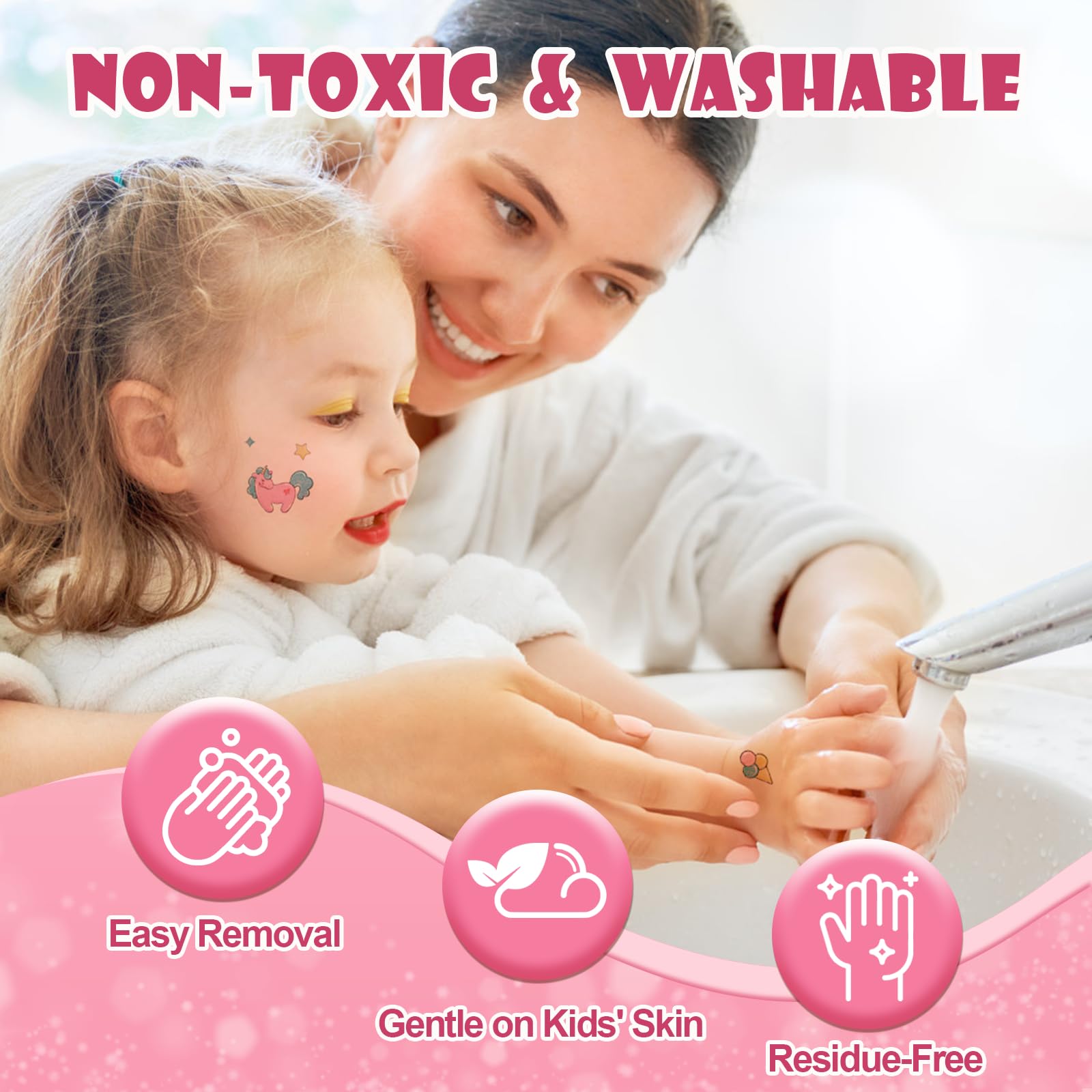 Maquillaje para Niñas, Anpro Kit de Maquillaje Niñas, Juego de Maquillaje para Niños Maquillaje Lavable y Seguro para Niñas, Juguete de Maquillajepara cumpleaños 3 4 5 6 7 8 9 10 Años — view 6
