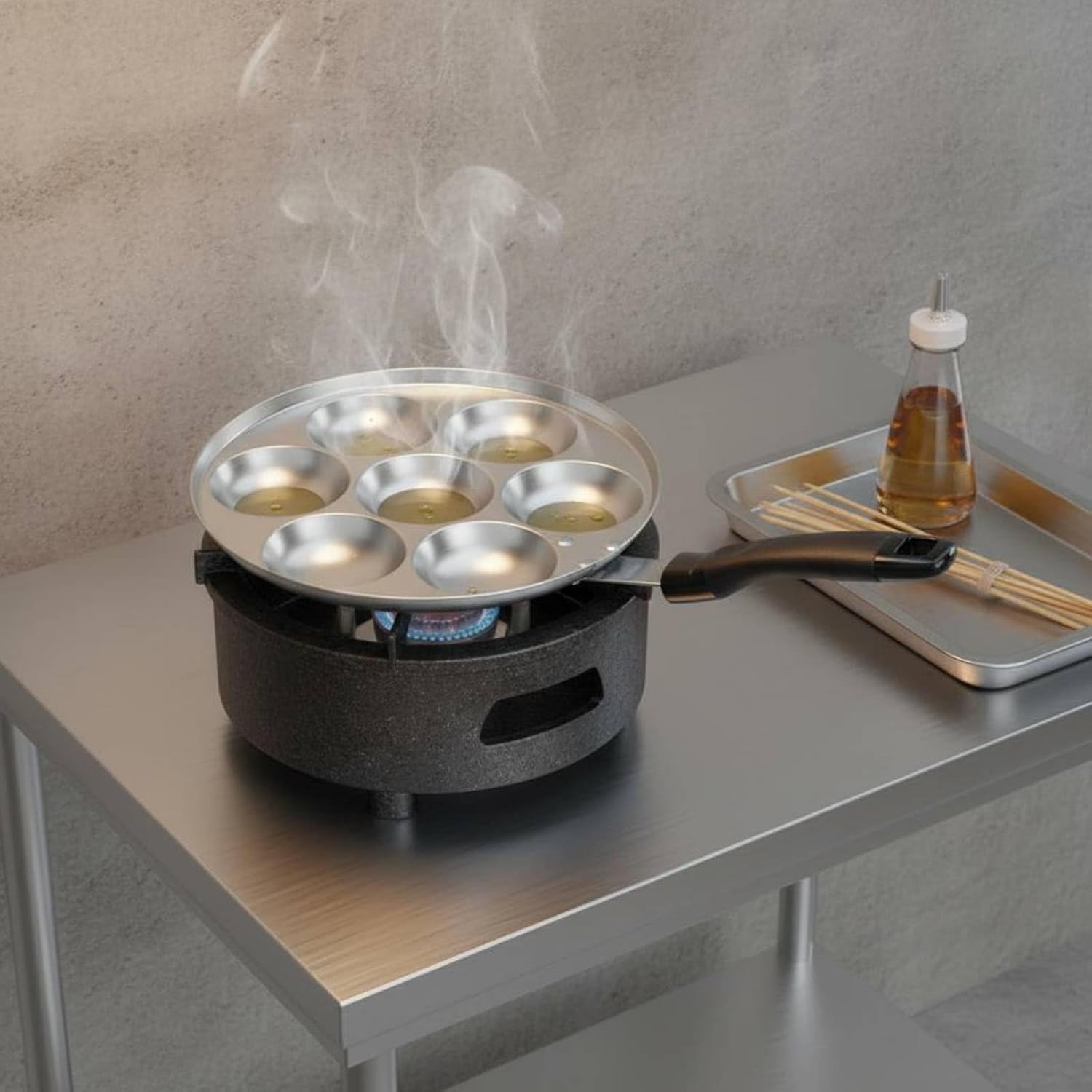 Japanese Takoyaki Maker Effortless to Clean Multifunctional Squid Ball Maker for Breakfast, Parties