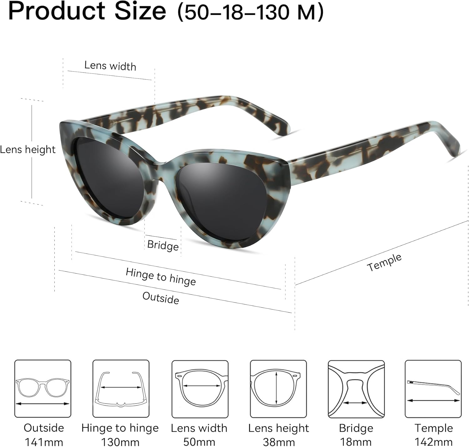 ZENOTTIC Trendy Polarized Women Sunglasses: Retro Cateye Shades for Ladies - Sun Glasses with UV400 Protection - Image 4