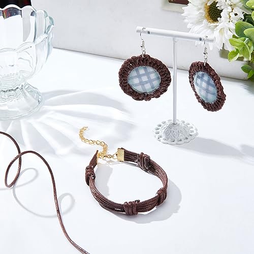 Miniatura 8 de PH PandaHall 100 yardas de cordón de algodón encerado de 0.059in de hilo encerado negro para pulsera, collar, cuentas de cintura, hacer