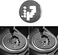 Vista 10 de Calcomanía de fibra de carbono real para consola central, cambio de marchas, marco de círculo externo, accesorios para el interior del automóvil