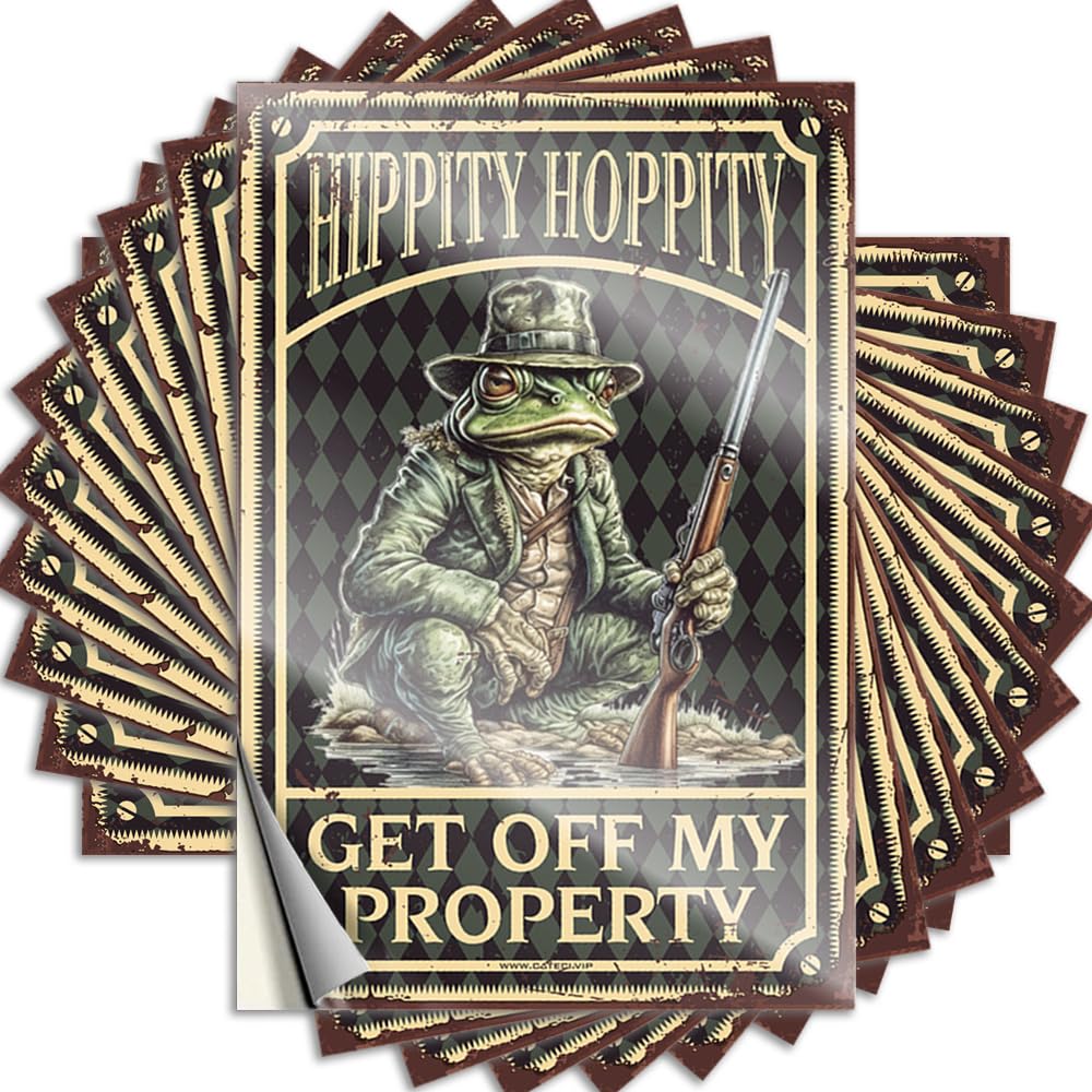 Outdoor Patio Decor Fall Tattoos - Hippity Hoppity Get of My Property Window Waterproof Vinyl Sticker(6X9CM)