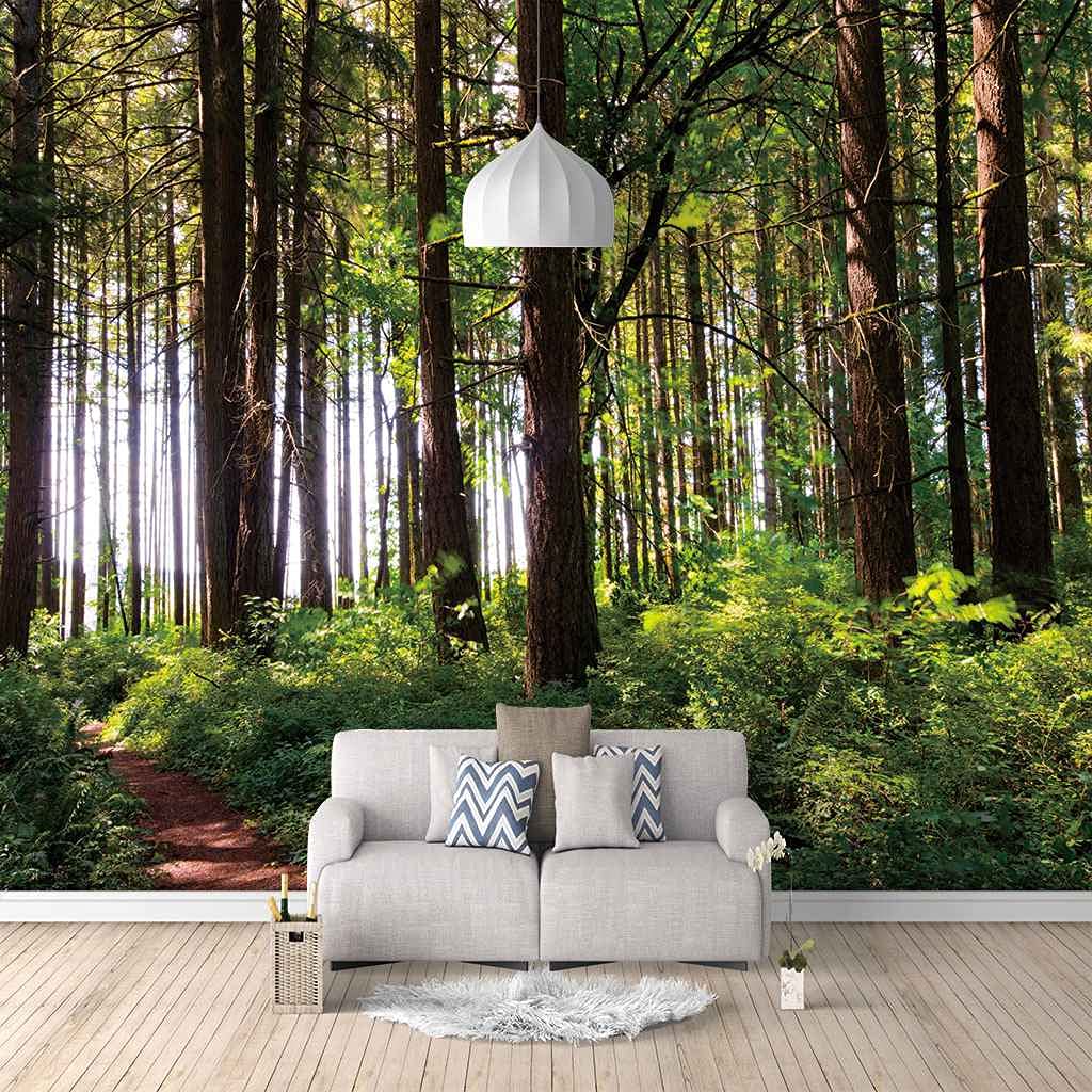 Papier peint photo paysage de forêt pour créer une ambiance nature dans la chambre