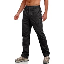 Lzzidou Mens Tactical Cargo Pants Ripstop Lightweight Work Pants Water Resistant Outdoor Hiking Pants with Multi Pockets