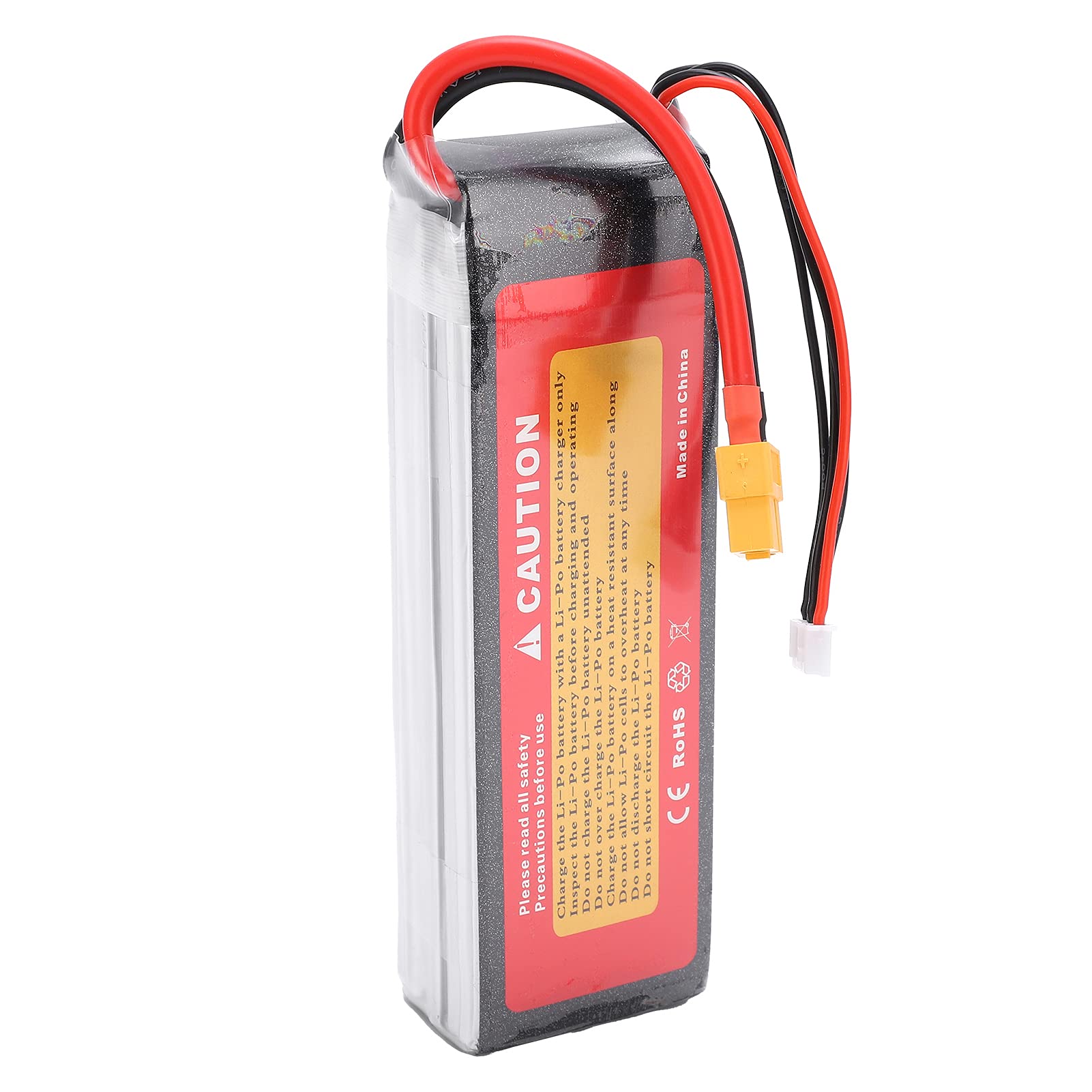 Rosvola Batteria da 6000 MAh, Batteria Al Litio Ricaricabile Ad Alta capacità da 11,1 V 45 C con Spina XT60, Ideale per Drone Aereo Barca Auto RC