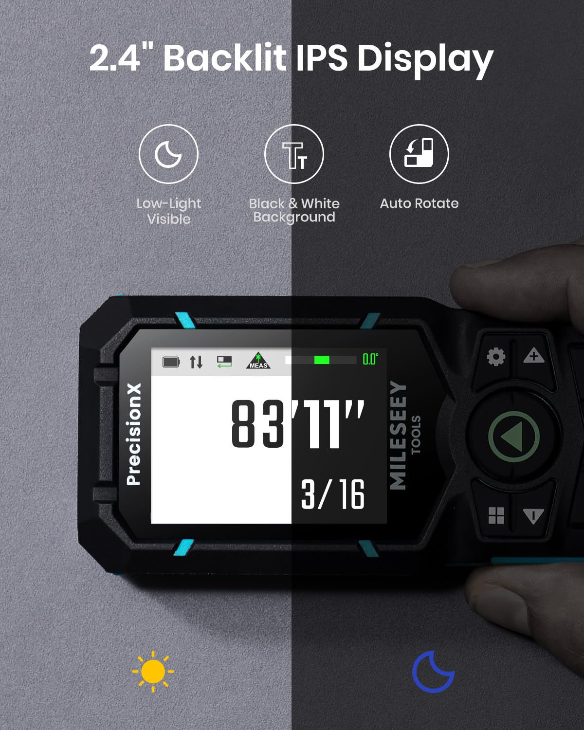 MILESEEY S50 Green Laser Distance Meter, 400 ft Laser Measure, P2P — Amazon image 7